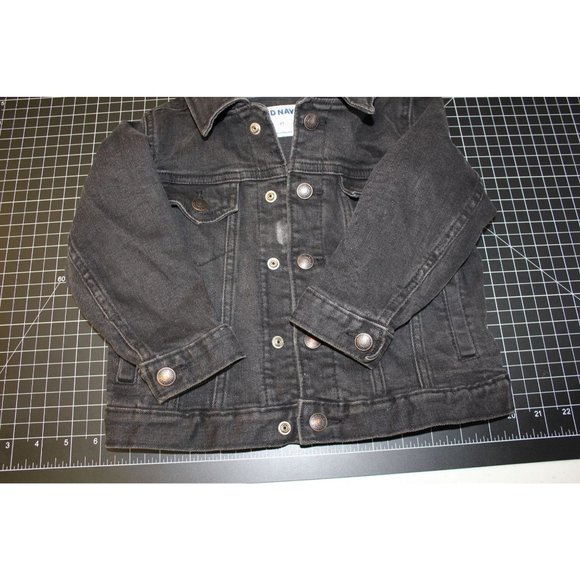 Old Navy/ Jacket with hood/(Size 3T) Black Demin with sweatshirt hoodie - Picture 6 of 16